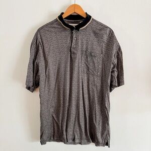 90s Pierre Cardin Patterned Polo Shirt | Vintage Mens Large